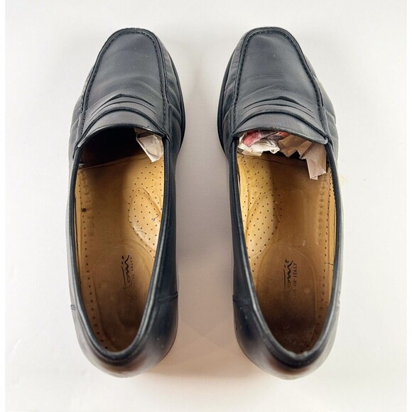 Santoni Black Leather Loafers - Picture 6 of 9